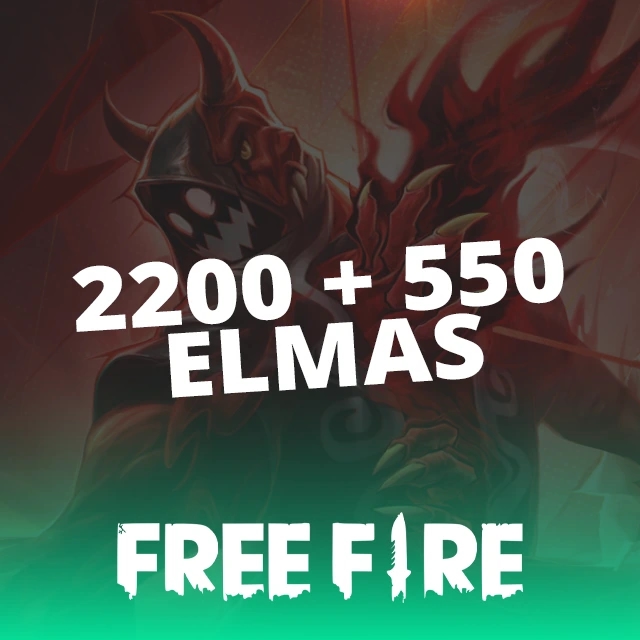 Free Fire 2200+550 Elmas